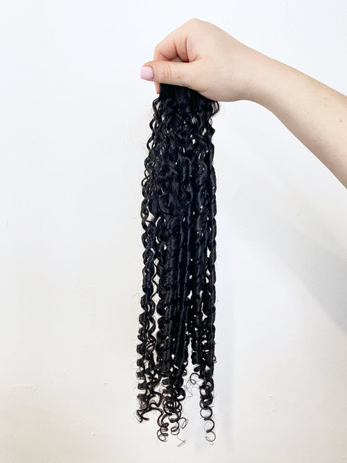 curly hair extensions UK classic curl nano weft seamless weft extensions
