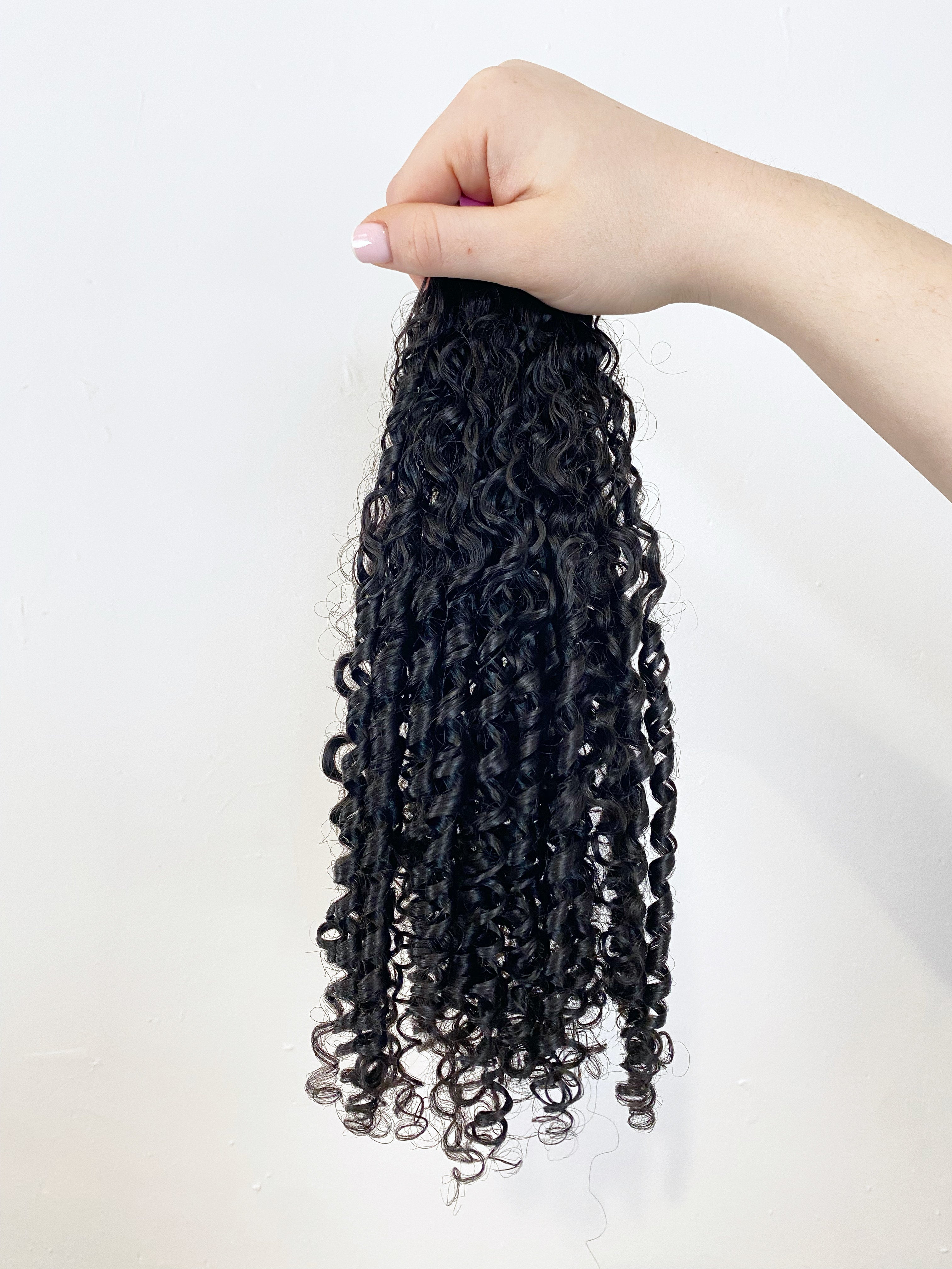 Defined Curl Curly Clip-In Hair Extensions – 100% Human Hair